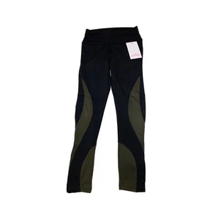 NWT Leggings Park Womens Green Black Leggings XS - Picture 1 of 2