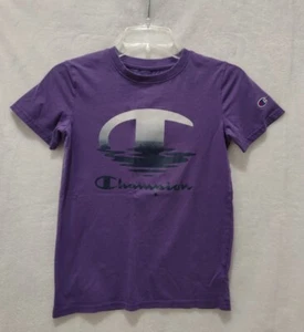 Girls Medium Purple Champion T Shirt  - Picture 1 of 6