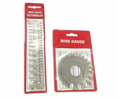 Juego de calibradores de alambre de acero inoxidable - Imperial y métrico Foto 1 de 3