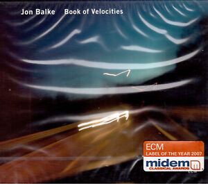 John Balke Book Of Velocities CD NEW ECM 2010