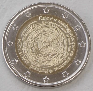 2 Euro Gedenkmünze Portugal 2024 Revolution von 1974 unz. - Bild 1 von 1