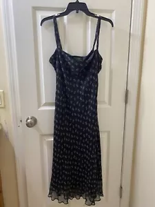 Lauren Ralph Lauren Midi-Schlupfkleid Seide bedruckt - schwarz/hellbraun 14 - Bild 1 von 8