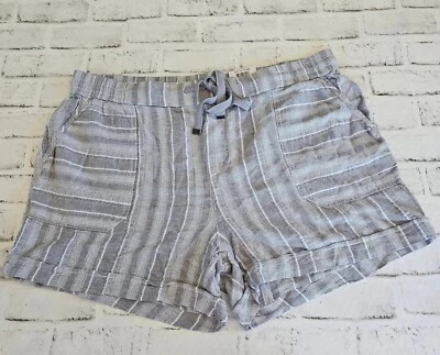 Pantalones cortos suaves de tiro medio mezcla de lino Style & Co. para mujer talla XL en gris-NUEVOS CON ETIQUETAS Foto 1 de 4