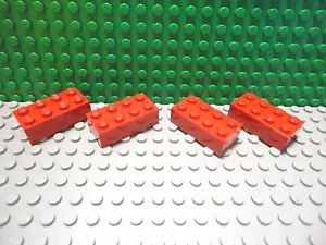 Lego 4 rote 2x4 Steine Block NEU - Bild 1 von 1