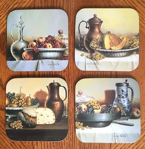 Georges Coulon STILL LIFE COLLECTION Beverage / Drink Coaster Set (4) by Spanek - Picture 1 of 12