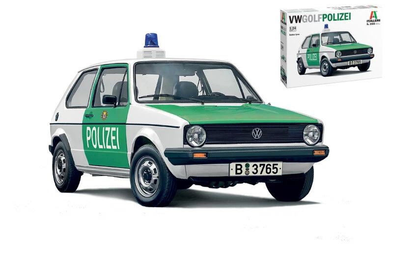 Modellino auto model kit di montaggio Italeri VW GOLF POLIZEI scala 1:24 car - Immagine 1 di 1