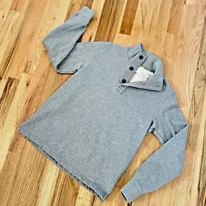Jack Spade Gray cotton mock neck Half-button Knit Fashion Sweater Outerwear XS - Picture 1 of 6