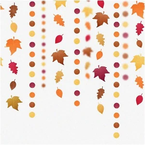 Autumn Bliss: 52 Ft Fall Leaf Garland - Perfect for Thanksgiving, Parties, Baby - Picture 1 of 7
