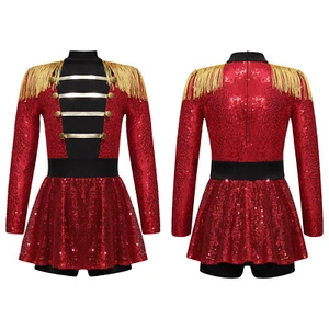 DE Freebily Kinder Mädchen Kostüm Zirkus Kostümkleid mit Shorts Tanzkleid Party - Bild 1 von 38