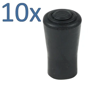 Trekking Hiking Stick Tips - 10 Pcs Rubber Feet, Caps, Ferrules for Leki Poles - Picture 1 of 2