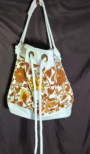 NWT Milly Cabana Kapalua Lg Drawstring Bucket Beach Bag Terrycloth Retro Style - Picture 1 of 12