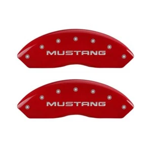 MGP 4 Caliper Covers Engraved Front Fits Mustang Engraved Rear SN95/GT Red finis - Picture 1 of 7