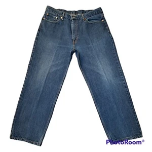 Levis 550 Jeans Mens 40x30 Denim Cotton Blue Relaxed Fit Straight Leg Dark Wash - Picture 1 of 9