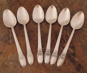 IS First Love Set 6 Teelöffel Löffel 1847 Rogers Vintage Versilbert Besteck Lot H - Bild 1 von 4