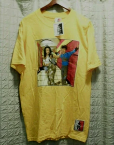 NWT AUTHENTIC ISH INTERNATIONAL T SHIRT MEN SZ LARGE YELLOW SILK SCREEN ISH WEAR - Picture 1 of 5