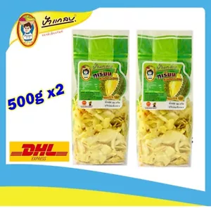 2X Fried Durian Chips Monthong Thailand Snack Fruit Exotic Healthy Vegan 500g - Picture 1 of 11