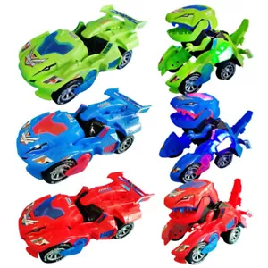 Transforming Dinosaur LED Car Automatic Dino Car For Kids 3+ Years Old Gifts A - Picture 1 of 26