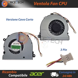 Ventola Fan CPU ACER All In One C24-320 C24-860 (3 Pin) Versione Cavo Corto - Foto 1 di 1