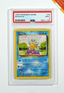 Pokemon PSA 9 Squirtle #63 Base Set 1999 English - Foto 1 di 1