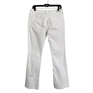 Levis 518 Super Low Denim Jeans Womens 7 White Stretch Boot Cut Low Rise READ - Picture 1 of 10