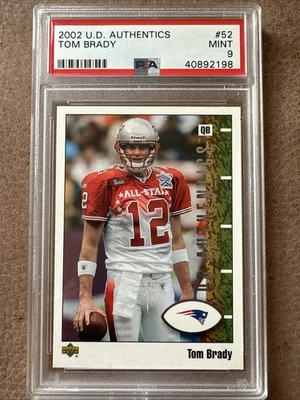 Tom Brady 2002 Upper Deck UD Authentics #52 PSA 9 MINT - Image 1 of 2