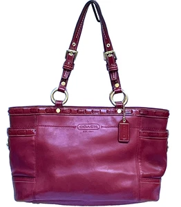 Bolso de hombro Coach ROJO de cuero con cordones Galería vintage E0773-11229 Hobo - Imagen 1 de 10