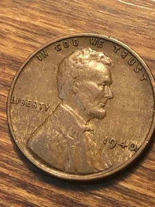 1940 Lincoln Wheat Cent Woody Improper Alloy Mix Error Unique Eye Appeal Coin - Picture 1 of 4