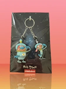 Ren & Stimpy Nickelodeon Space-Themed Dual Keychain Set - Picture 1 of 2