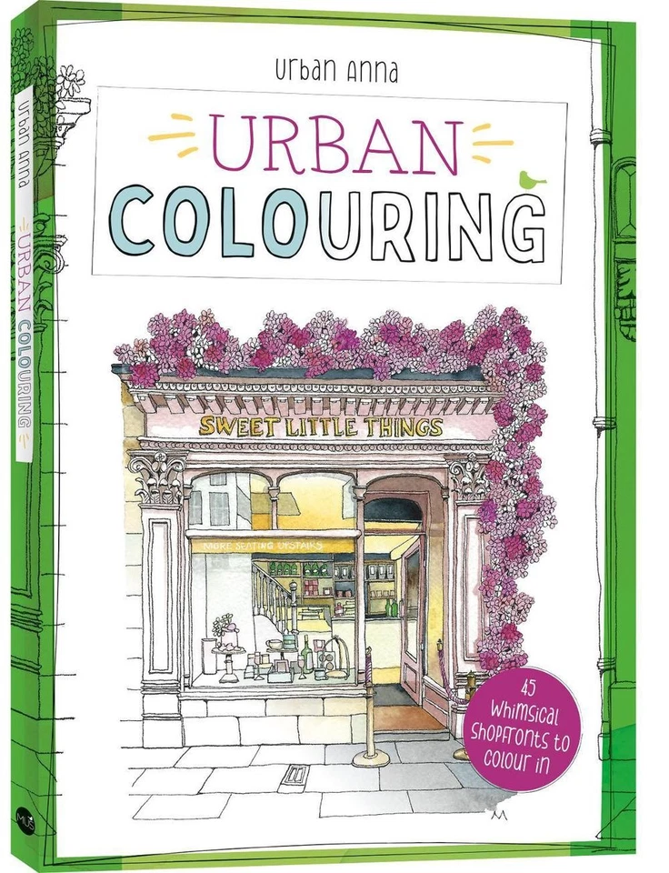 Urban Colouring: 45 Whimsical shopfronts to colour in by Astrid; Urban Anna Wiel - Image 1 of 1