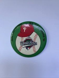 Vintage 1993 Philadelphia Phillies World Series 3” Pin Button N.L. Champions 93 - Picture 1 of 2