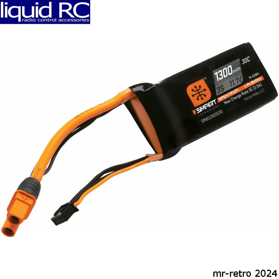 Spektrum X13003S30M 1300mah 3s 11.1v Smart LiPo Marine Battery 30c Ic3 - Image 1 of 1