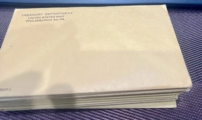 1962 -64 US Proof Sets 90% Silver Original Envelopes COA lot of ten (10) sets BU - Image 1 of 4