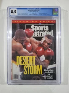 Sports Illustrated Mike Tyson Desert Storm Rasierer Ruddock 1991 Kiosk CGC 8.5 - Bild 1 von 2
