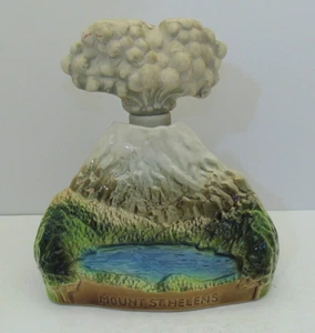 Jim Beam Whiskey Mount St. Helens Ceramic Decanter w/ Actual Volcanic Ash Sample - Picture 1 of 8