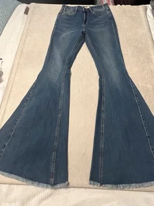 #5777. Rock & Roll Women's Bell Bottom High-Rise Jeans. Size 27/34. New with Tag - Picture 1 of 13