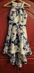 Speechless Girls 14 Sleeveless High-Low Taffeta Party Dress Blue Purple EUC - Picture 1 of 4