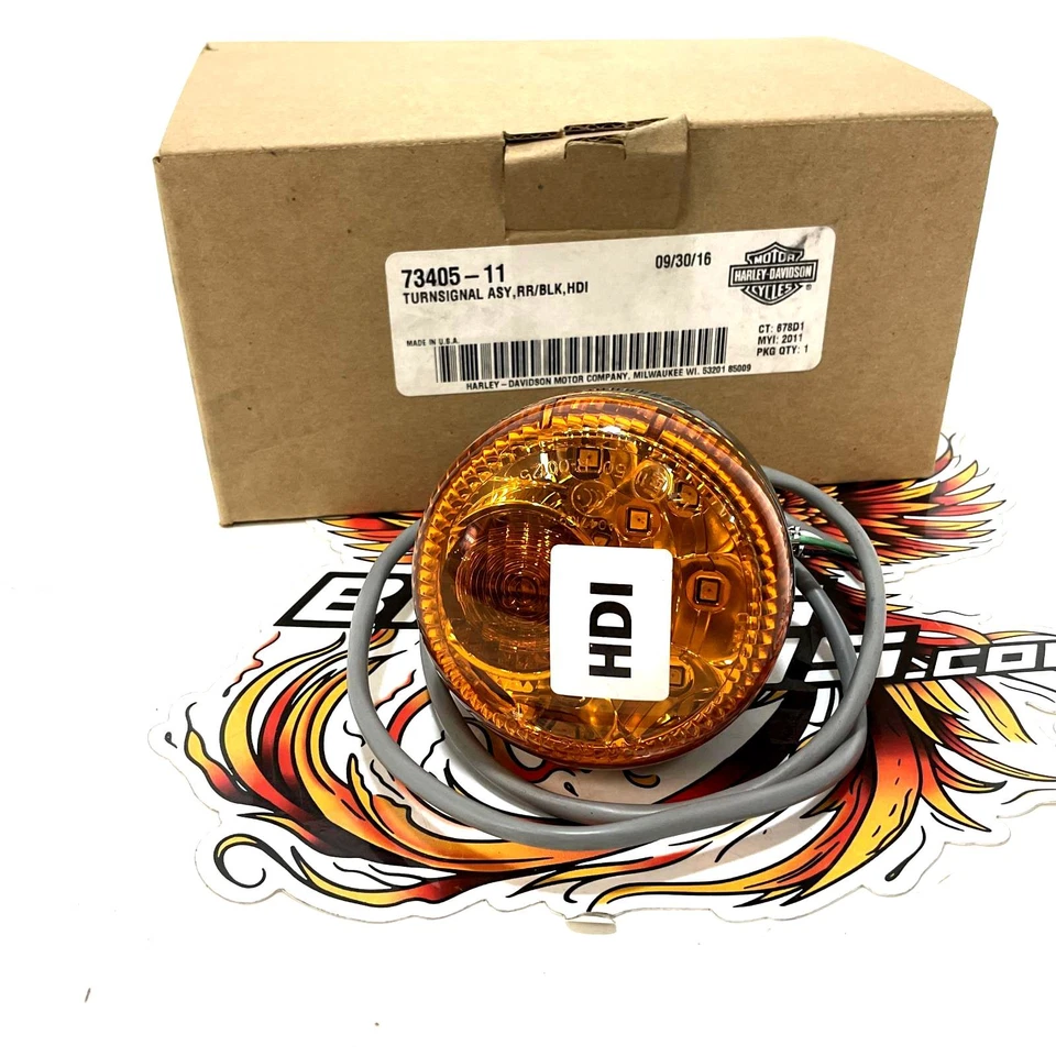 NEW Genuine Harley International HDI Rear Blackline Turn Signal 73405-11 - Изображение 1 из 4