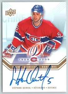 2008-09 Montreal Canadiens Centennial Stephane Quintal Habs Tintas Habs-Sq 95226 - Imagen 1 de 2