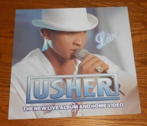 Usher Live Poster 2-Sided Flat Square Promo 12x12 RARE - Picture 1 of 2