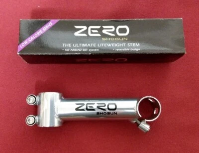 Potencia Shogun Zero CrMo, 1 1/8" Ahead, 120 mm, 0 °, plata, Japón, NOS, RETRO