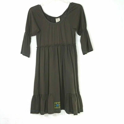 Matilda Jane Dress with Bell Sleeves Girls Size M Brown Cotton Stretch A962 - Image 1 of 4