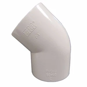 New Lot of 10 PCS Sch 40 PVC 2" 45 Degree Elbow Socket Connect Sch 40 PVC - Picture 1 of 4