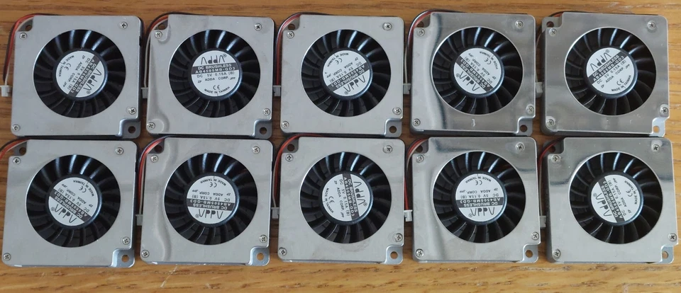 10 Pcs. ADDA 45x45x10mm 5Vdc 0.15A 3pin Brushless Ball Bearing Blower - Image 1 of 1