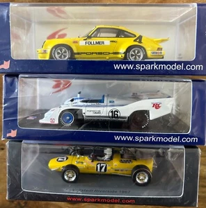 GEORGE FOLLMER 3 CAR SET COLLECTION SPARK 1/43 NEW IN BOXS - Picture 1 of 1