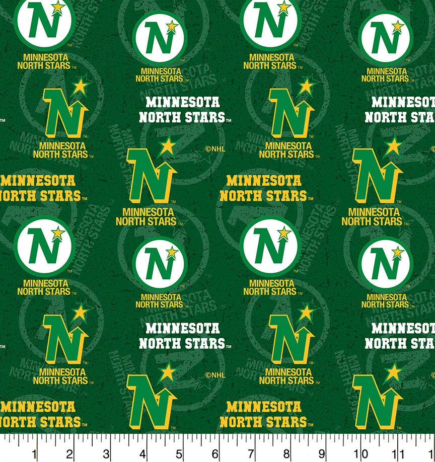Minnesota North Stars Cotton Fabric Tone on Tone-NHL Cotton Fabric By The Yard - Image 1 of 1