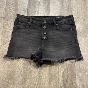 Kendall + Kylie faded Black Shorts Size 9/29 The Hipster Short Button Front EUC - Picture 1 of 8