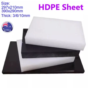 Thermoplastic Cutting Board Polyethylene HDPE Plastic Sheet White or Black Panel - Picture 1 of 8