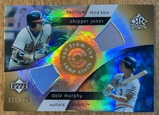 Chipper Jones Dale Murphy 2005 UD Reflections Braves Game Used Jersey Card /225