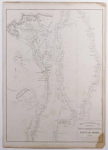 Map Illustrate Sketches of David Roberts in Egypt and Nubia 1849 Engraving Print - Picture 1 of 7