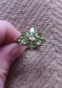Sterling Silver Peridot ring size 6 - Picture 1 of 5